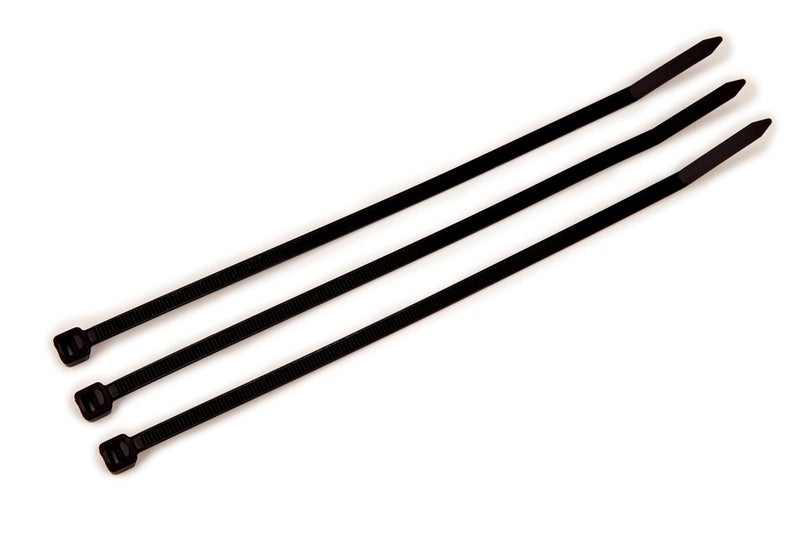 3M Cable Tie  Black  50 lb  8""  Black  100 pcs/bag